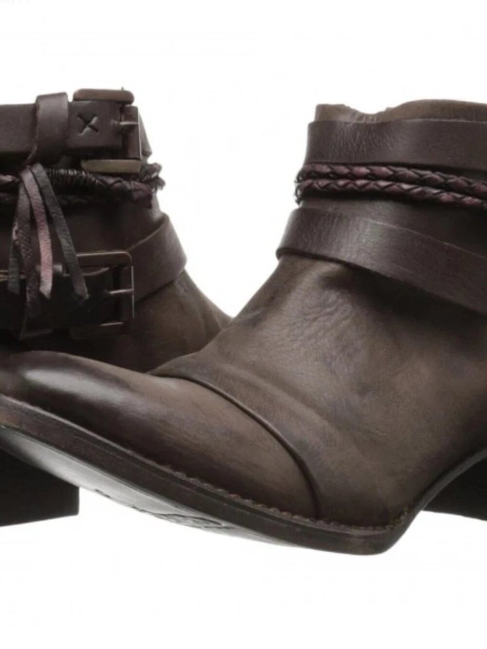NEW Freebird by Steven Simba Ankle Boots Booties Brown Distressed Sz 10 Womens